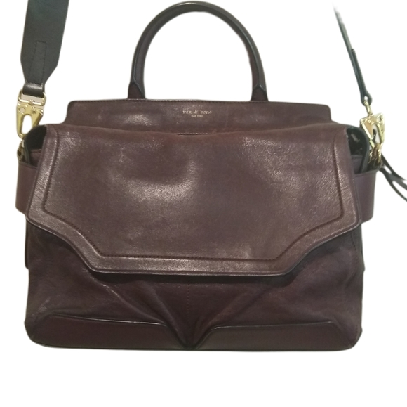 rag & bone Handbags - Rag and Bone Pilot Satchel Burgundy Leather